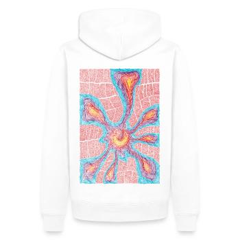 Steinerweichende Liebe und Freundlichkeit 2 - Männer Premium Bio Hoodie - Weiß - Hinten - Nico (187cm)