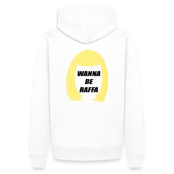 Wannaberaffa Noir - Sweat à capuche Premium bio Homme - blanc - Dos - Nico (187cm)