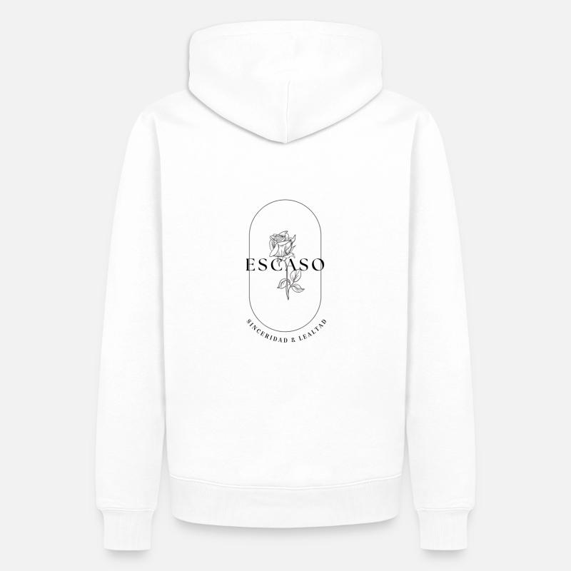 ESCASO BASIC - Männer Premium Bio Hoodie - Weiß