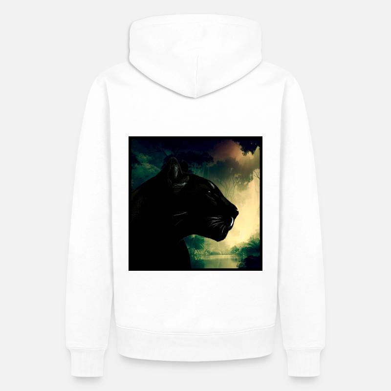 Wildes Tier - Männer Premium Bio Hoodie - Weiß