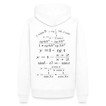 maths - Men’s Premium Organic Hoodie - white - Back - Nico (187cm)