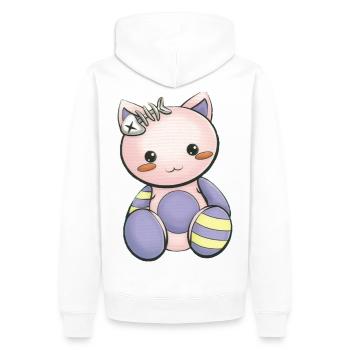 Mangas - Sweat à capuche Premium bio Homme - blanc - Dos - Nico (187cm)