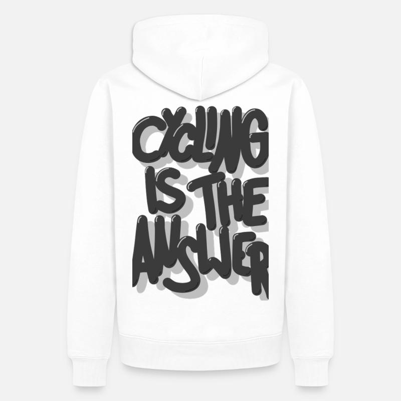 Cycling is the answer grau - Männer Premium Bio Hoodie - Weiß