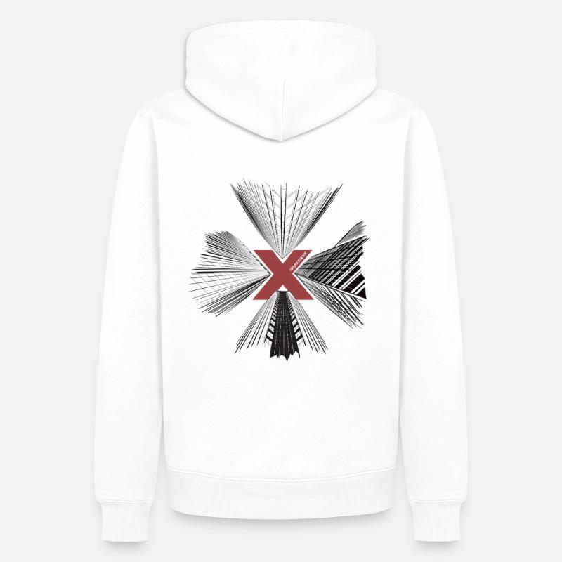 Skyscraper, Hochhaus, Skyline, NYC - Männer Premium Bio Hoodie - Weiß