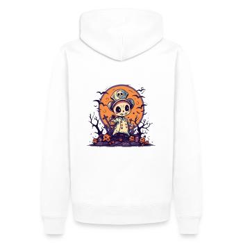 Gruselige Halloween Zombie Krankenschwester Shirt - Männer Premium Bio Hoodie - Weiß - Hinten - Nico (187cm)
