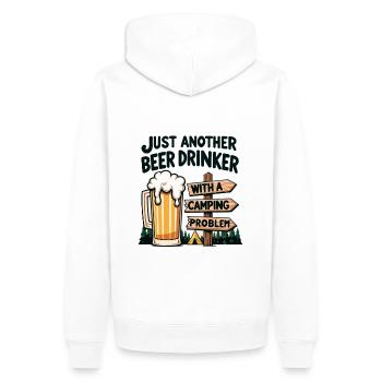 Design de camping amusant pour les amateurs de bière - Sweat à capuche Premium bio Homme - blanc - Dos - Nico (187cm)