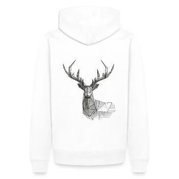oh mein Gott - Männer Premium Bio Hoodie - Weiß - Hinten - Nico (187cm)