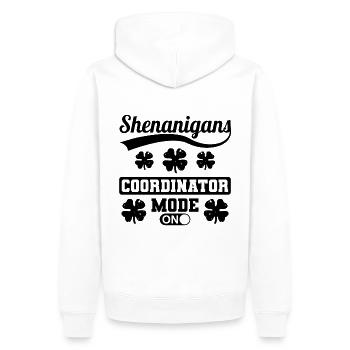 Mode coordinateur des manigances le jour de la Saint-Patrick - Sweat à capuche Premium bio Homme - blanc - Dos - Nico (187cm)