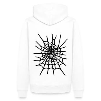 Spinnennetz Halloween - Männer Premium Bio Hoodie - Weiß - Hinten - Nico (187cm)
