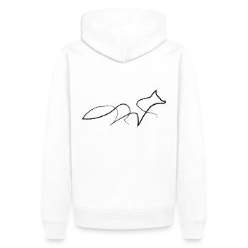 Renard - Sweat à capuche Premium bio Homme - blanc - Dos - Nico (187cm)