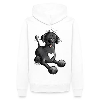 Labrador retriever chien comique design - Sweat à capuche Premium bio Homme - blanc - Dos - Nico (187cm)