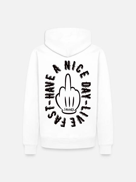 HAVE A NICE DAY - Männer Premium Bio Hoodie - Weiß