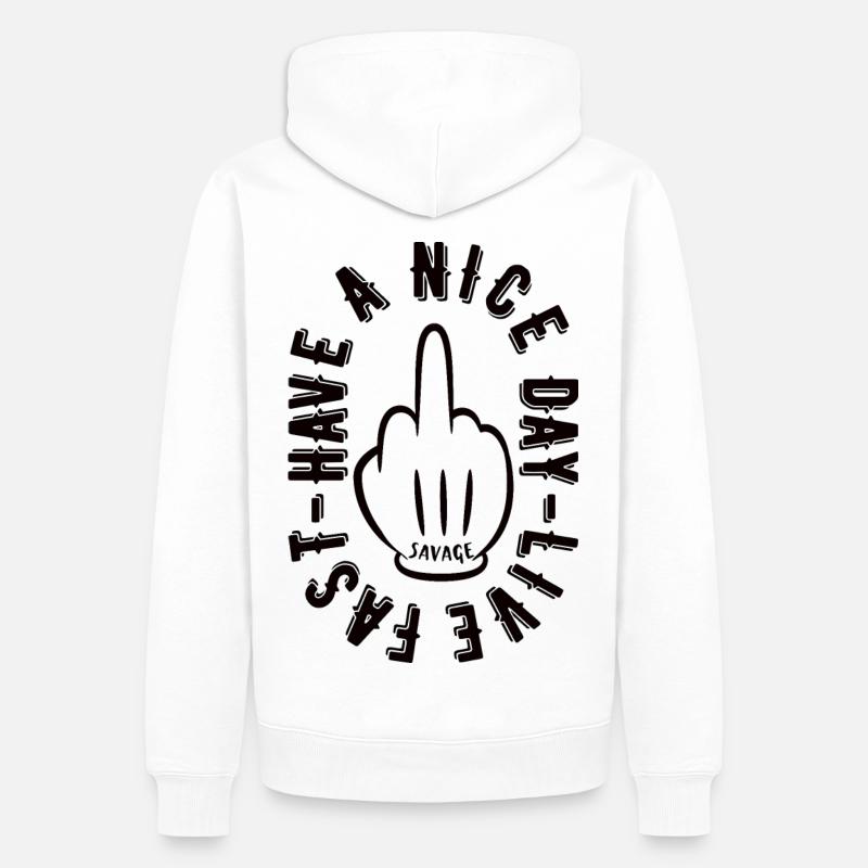 HAVE A NICE DAY - Männer Premium Bio Hoodie - Weiß