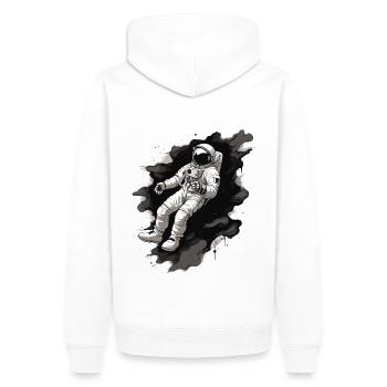 Astronaut with Black Background - Men’s Premium Organic Hoodie - white - Back - Nico (187cm)
