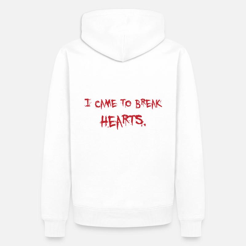 Herz brechen - Männer Premium Bio Hoodie - Weiß