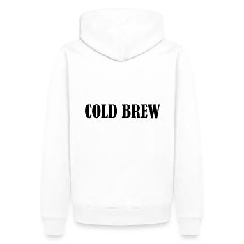 Cold Brew Kaffee - Just a Girl who loves Cold Brew - Männer Premium Bio Hoodie - Weiß - Hinten - Nico (187cm)