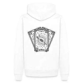 The Power Deck (schwarz) - Männer Premium Bio Hoodie - Weiß - Hinten - Nico (187cm)