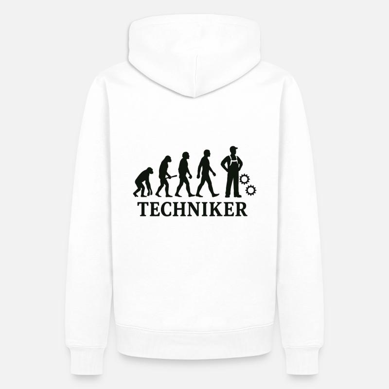 Techniker Entwicklung als Symbolbild - Männer Premium Bio Hoodie - Weiß
