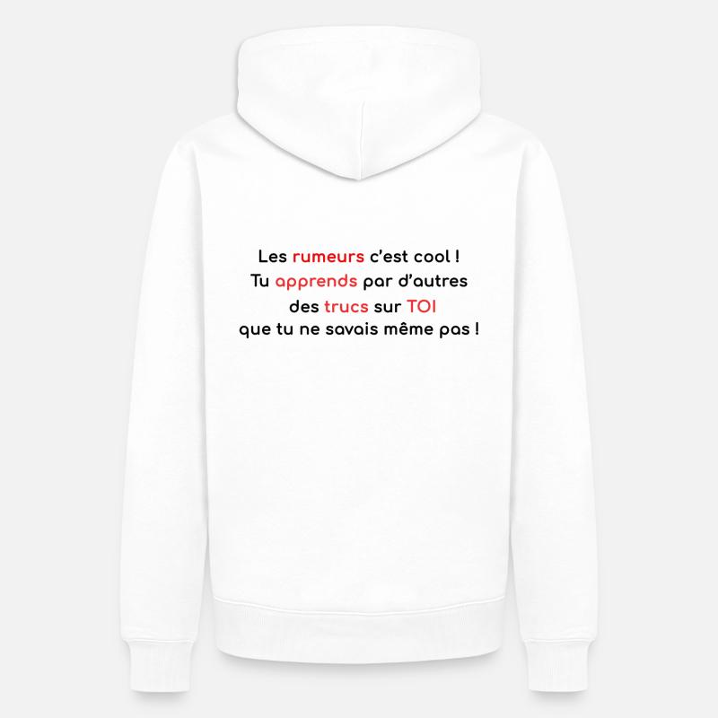 Les rumeurs hein ?! - Sweat à capuche Premium bio Homme - blanc