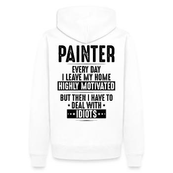 Maler und Lackierer Malerin Lackiererin Meister - Männer Premium Bio Hoodie - Weiß - Hinten - Nico (187cm)