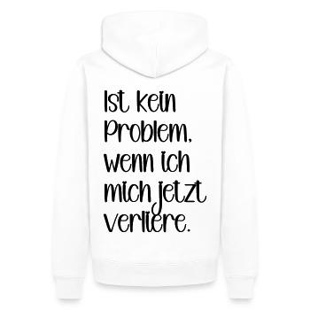 Ist kein Problem, .. - ANGELASSENLU - Männer Premium Bio Hoodie - Weiß - Hinten - Nico (187cm)