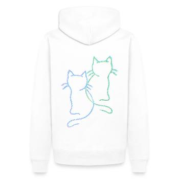 80s 90s Cats Cat Child Kids Baby - Men’s Premium Organic Hoodie - white - Back - Nico (187cm)