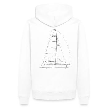 Graphique d'un Melges 24 sur des chemises et des tasses - Sweat à capuche Premium bio Homme - blanc - Dos - Nico (187cm)