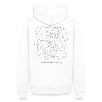 Appelle moi par ton nom Esthétique - Sweat à capuche Premium bio Homme - blanc - Dos - Nico (187cm)