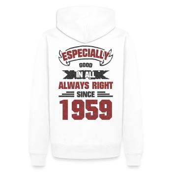 Especially Good 1959 Born Birthday Gift - Men’s Premium Organic Hoodie - white - Back - Nico (187cm)