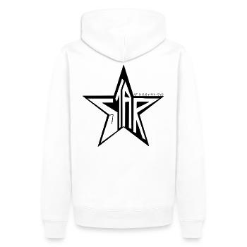 STAR- BE YOUR OWN STAR ⭐️💫✨ - Männer Premium Bio Hoodie - Weiß - Hinten - Nico (187cm)