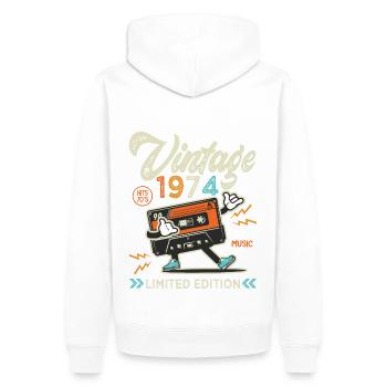1974 Retro Musik Geburtstag Shirt 1974 - Männer Premium Bio Hoodie - Weiß - Hinten - Nico (187cm)