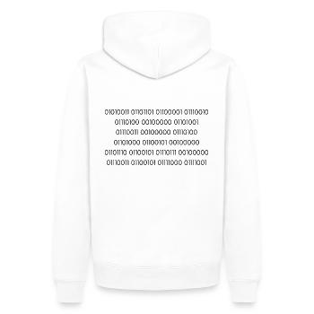Brillance binaire : Smart is the New Sexy - Sweat à capuche Premium bio Homme - blanc - Dos - Nico (187cm)