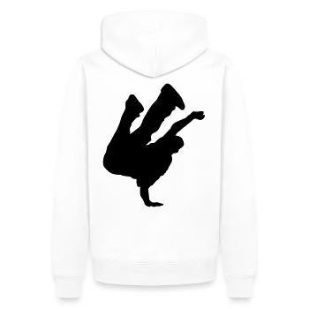 Hip Hop 3 - Männer Premium Bio Hoodie - Weiß - Hinten - Nico (187cm)