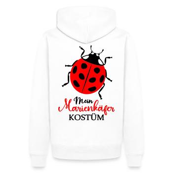 Marienkäfer Tier Kostüm süß Fasching Karneval - Männer Premium Bio Hoodie - Weiß - Hinten - Nico (187cm)
