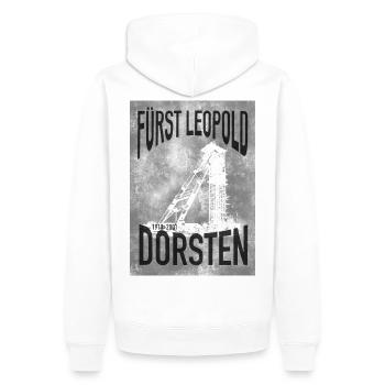 Zeche Fürst Leopold Dorsten Bergwerk Bergbau - Männer Premium Bio Hoodie - Weiß - Hinten - Nico (187cm)