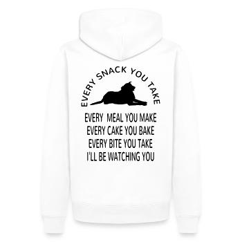 Hund Hunde lustige Sprüche Hundebesitzer Treue Fun - Männer Premium Bio Hoodie - Weiß - Hinten - Nico (187cm)