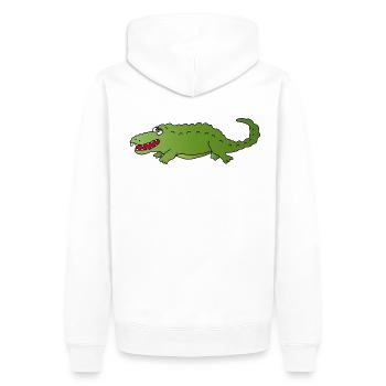 Crocodile - Sweat à capuche Premium bio Homme - blanc - Dos - Nico (187cm)