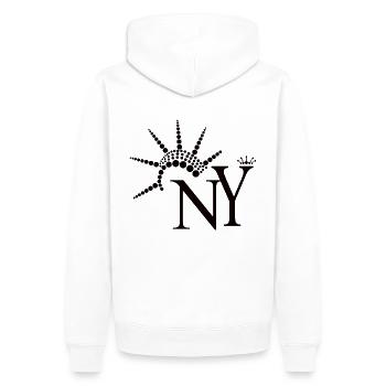 USA New York Freiheitsstatue Geschenk - Männer Premium Bio Hoodie - Weiß - Hinten - Nico (187cm)