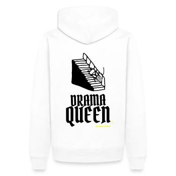 Grandma is the real Drama Queen - Men’s Premium Organic Hoodie - white - Back - Nico (187cm)