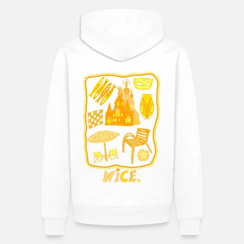 NIce provence alpes maritimes - Sweat à capuche Premium bio Homme - blanc
