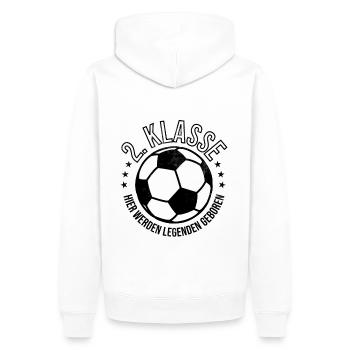 Fußball Unterhaus 2. Klasse Meistertitel Meister - Männer Premium Bio Hoodie - Weiß - Hinten - Nico (187cm)