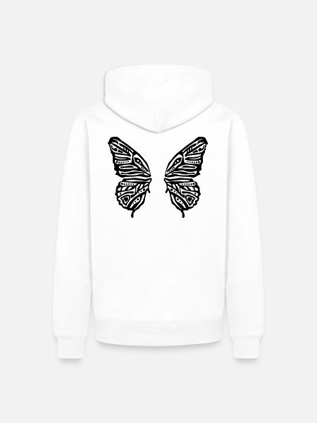 butterfly wings - Men’s Premium Organic Hoodie - white