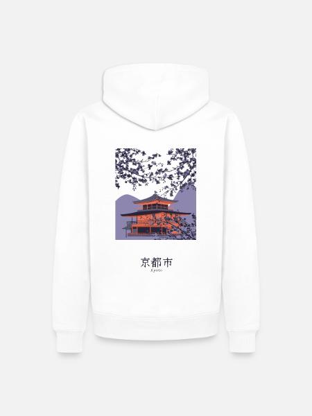 Welcome to Kyoto - Men’s Premium Organic Hoodie - white