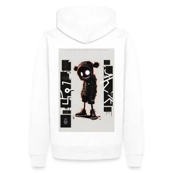 Robot Graffiti Design par ART8NS Art ON Streetwear - Sweat à capuche Premium bio Homme - blanc - Dos - Nico (187cm)