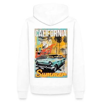 California par ART8NS - Art ON Streetwear - Sweat à capuche Premium bio Homme - blanc - Dos - Nico (187cm)
