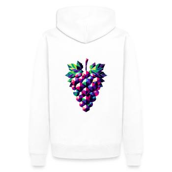 Abstract Geometric Grapes - Color Design - Men’s Premium Organic Hoodie - white - Back - Nico (187cm)