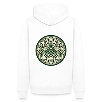 Ewiges keltisches Knotenwerk Mandala Kunst 3 - Männer Premium Bio Hoodie - Weiß - Hinten - Nico (187cm)