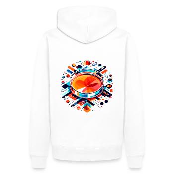 Boîte de Pétri abstraite : Conception scientifique artistique - Sweat à capuche Premium bio Homme - blanc - Dos - Nico (187cm)