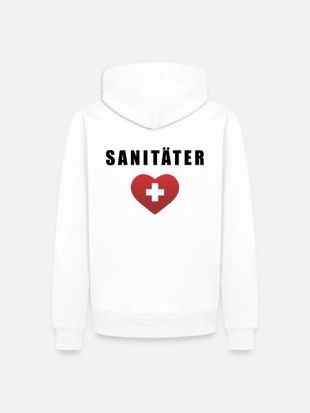 Sanitäter - Männer Premium Bio Hoodie - Weiß