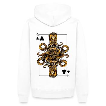 Octopus Steampunk Jeu de cartes Cross Queen Poker - Sweat à capuche Premium bio Homme - blanc - Dos - Nico (187cm)